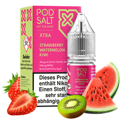 Pod Salt Xtra - Strawberry Watermelon Kiwi - 10 ml Nikotinsalz Liquid