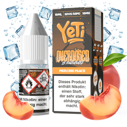 Yeti Overdosed - Piercing Peach - 10 ml Nikotinsalz Liquid