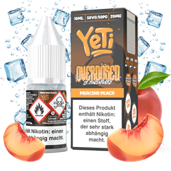 Yeti Overdosed - Piercing Peach - 10 ml Nikotinsalz Liquid