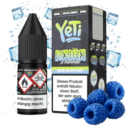 Yeti Overdosed - Sour Blue Razz - 10 ml Nikotinsalz Liquid