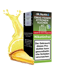 nikoliquids Omas Feiner Zitronenkuchen 50/50 - 10 ml E-Liquid