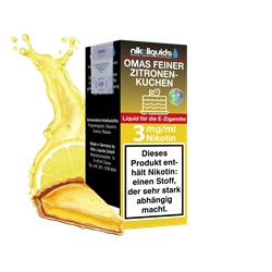 nikoliquids Omas Feiner Zitronenkuchen 50/50 - 10 ml E-Liquid