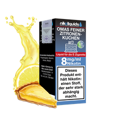 nikoliquids Omas Feiner Zitronenkuchen 50/50 - 10 ml E-Liquid
