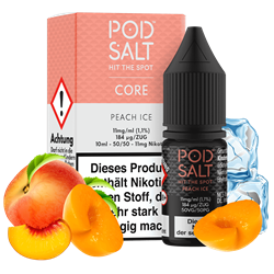Pod Salt Core - Peach Ice - 10 ml Nikotinsalz Liquid