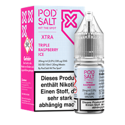 Pod Salt Xtra - Triple Raspberry Ice - 10 ml Nikotinsalz Liquid