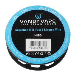 VandyVape Ni80 Superfine MTL Fused Clapton - 30gax2(=)+38ga 