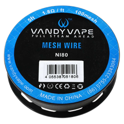 VandyVape - Ni80 Meshed Wire - 100 Meshed - 5 Fuß = 152,4 cm