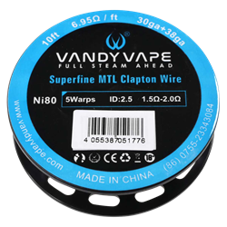 VandyVape Ni80 Superfine MTL Clapton - 30 ga + 38 ga 