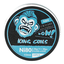 Coil Father - King Coils pre made - Ni80 28ga*4+38 0,22 Ohm  0.05