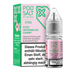 Pod Salt Xtra - Fizzy Watermelon Gummy - 10 ml Nikotinsalz Liquid