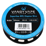 VandyVape Ni80 Superfine MTL Clapton - 30 ga + 38 ga