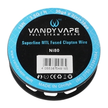 VandyVape Ni80 Superfine MTL Fused Clapton - 30gax2(=)+38ga