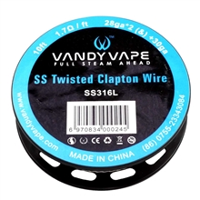 VandyVape SS316L Twisted Clapton Draht - (28ga*2)+30ga