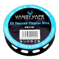 VandyVape SS316L Twisted Clapton Draht - (28ga*2)+30ga 