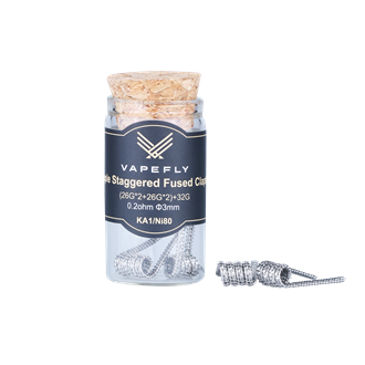 Vapefly Staple Staggered Fused Clapton KA1/Ni80 - Prebuilt Coil - 0,2 Ohm - 2 Stk