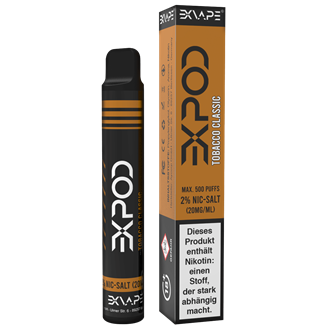 eXvape EXPOD - Tobacco Classic - Einweg E-Zigarette