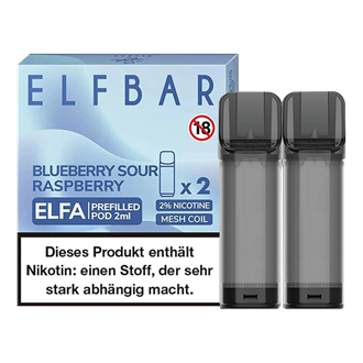 ELF Bar ELFA - Blueberry Sour Raspberry Pod - 2er Pack