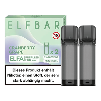 ELF Bar ELFA - Cranberry Grape Pod - 2er Pack