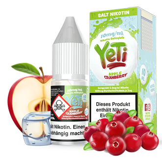 Yeti E-Liquid - Apple Cranberry - 10 ml Nikotinsalz