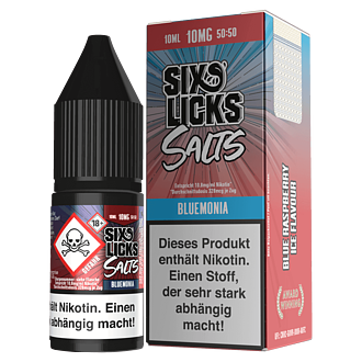 Six Licks E-Liquid - Bluemonia - 10 ml Nikotinsalz