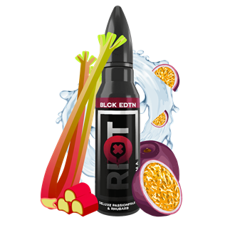 Riot Squad Black Edition Aroma - Deluxe Passionfruit & Rhubarb - 15 ml Longfill