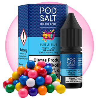 Pod Salt Fusion - Candy Rush - Blue Bubble - 10 ml Nikotinsalz Liquid