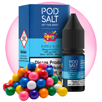 Pod Salt Fusion - Candy Rush - Blue Bubble - 10 ml Nikotinsalz Liquid