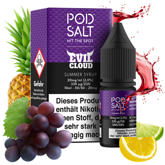 Pod Salt Fusion - Evil Cloud - Summer Syrup - 10 ml Nikotinsalz Liquid