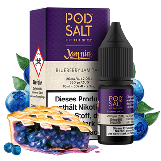 Pod Salt Fusion - Jammin - Blueberry Jam Tart - 10 ml Nikotinsalz Liquid