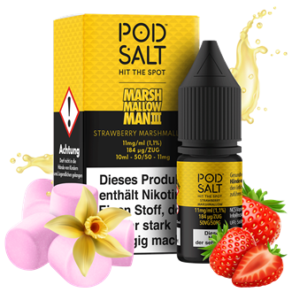 Pod Salt Fusion - Marshmallow Man 3 - Strawberry Marshmallow - 10 ml Nikotinsalz Liquid