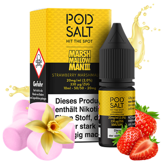 Pod Salt Fusion - Marshmallow Man 3 - Strawberry Marshmallow - 10 ml Nikotinsalz Liquid