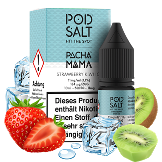 Pod Salt Fusion - Pacha Mama - Strawberry Kiwi ICE - 10 ml Nikotinsalz Liquid
