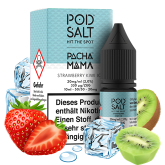 Pod Salt Fusion - Pacha Mama - Strawberry Kiwi ICE - 10 ml Nikotinsalz Liquid