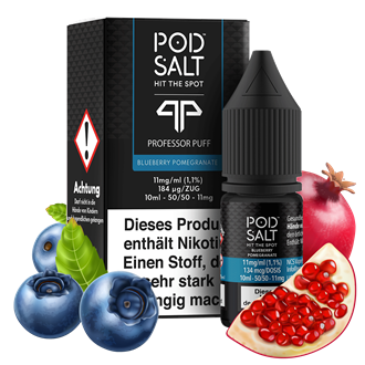 Pod Salt Fusion - Professor Puff - Blueberry Pomegranate - 10 ml Nikotinsalz Liquid