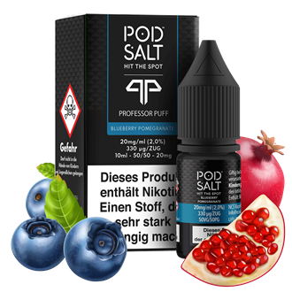 Pod Salt Fusion - Professor Puff - Blueberry Pomegranate - 10 ml Nikotinsalz Liquid