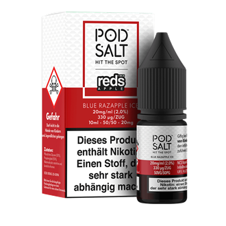 Pod Salt Fusion - reds Apple - Blue Razapple ICE - 10 ml Nikotinsalz Liquid
