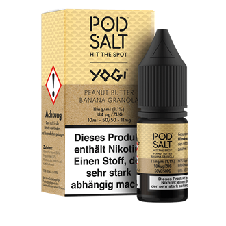 Pod Salt Fusion - YOGI - Peanut Butter Banana Granola - 10 ml Nikotinsalz Liquid