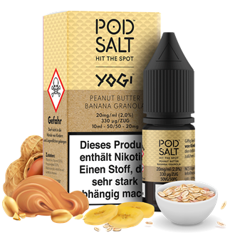 Pod Salt Fusion - YOGI - Peanut Butter Banana Granola - 10 ml Nikotinsalz Liquid