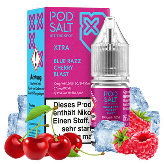 Pod Salt Xtra - Blue Razz Cherry Blast - 10 ml Nikotinsalz Liquid