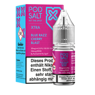 Pod Salt Xtra - Blue Razz Cherry Blast - 10 ml Nikotinsalz Liquid