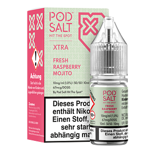 Pod Salt Xtra - Fresh Raspberry Mojito - 10 ml Nikotinsalz Liquid