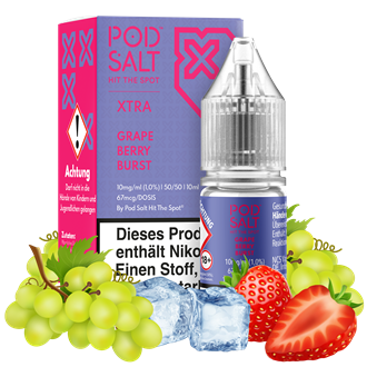 Pod Salt Xtra - Grape Berry Burst - 10 ml Nikotinsalz Liquid