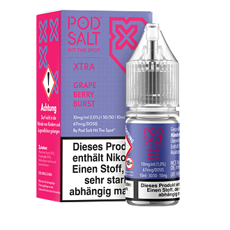 Pod Salt Xtra - Grape Berry Burst - 10 ml Nikotinsalz Liquid