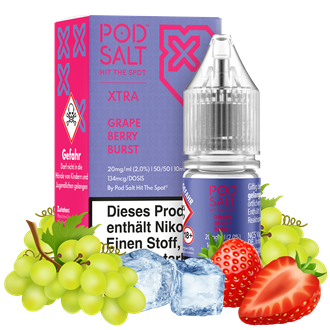Pod Salt Xtra - Grape Berry Burst - 10 ml Nikotinsalz Liquid