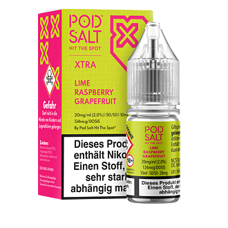 Pod Salt Xtra - Lime Raspberry Grapefruit - 10 ml Nikotinsalz Liquid