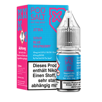 Pod Salt Xtra - Sour Blue Raspberry - 10 ml Nikotinsalz Liquid