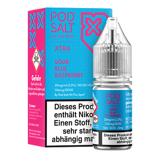 Pod Salt Xtra - Sour Blue Raspberry - 10 ml Nikotinsalz Liquid