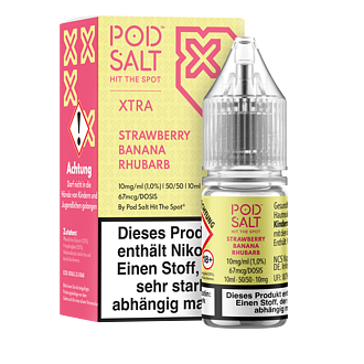 Pod Salt Xtra - Strawberry Banana Rhubarb - 10 ml Nikotinsalz Liquid