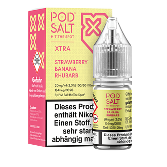 Pod Salt Xtra - Strawberry Banana Rhubarb - 10 ml Nikotinsalz Liquid