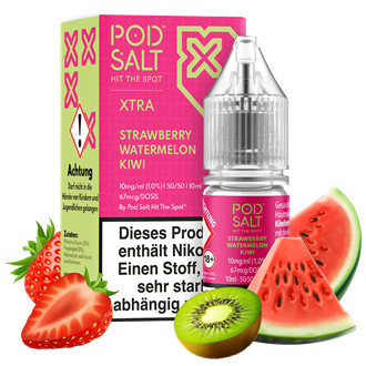 Pod Salt Xtra - Strawberry Watermelon Kiwi - 10 ml Nikotinsalz Liquid